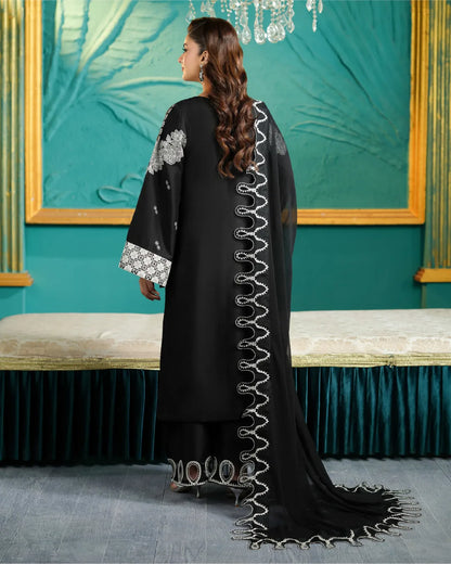 BLACK ALIZAH HEAVY EMBROIDERED COLLECTION DNZ NO
