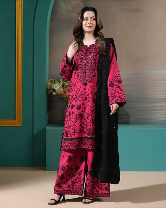PINK ALIZAH HEAVY EMBROIDERED COLLECTIOND DNZ NO-29