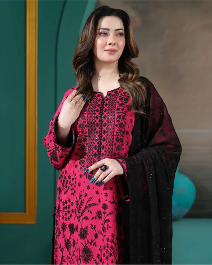 PINK ALIZAH HEAVY EMBROIDERED COLLECTIOND DNZ NO-29