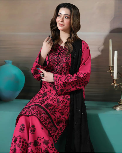 PINK ALIZAH HEAVY EMBROIDERED COLLECTIOND DNZ NO-29
