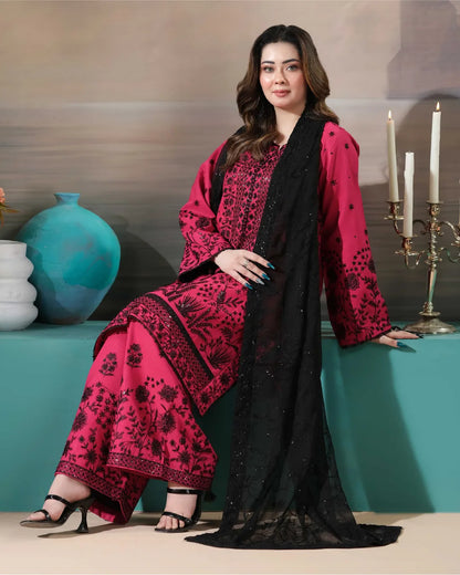 PINK ALIZAH HEAVY EMBROIDERED COLLECTIOND DNZ NO-29