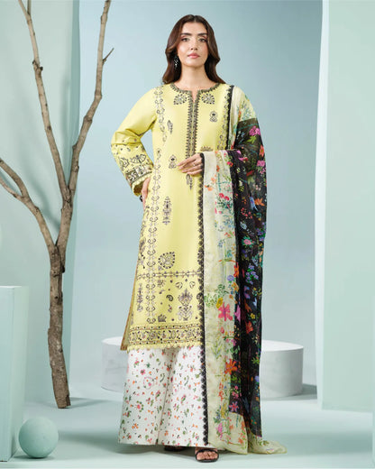CHARTREUSE ALIZAH HEAVY EMBROIDERED DNZ NO-17