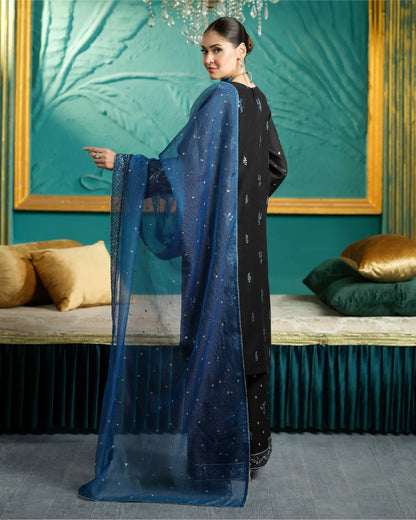 BLACK ALIZAH HEAVY EMBROIDERED COLLECTION DNZ NO-7