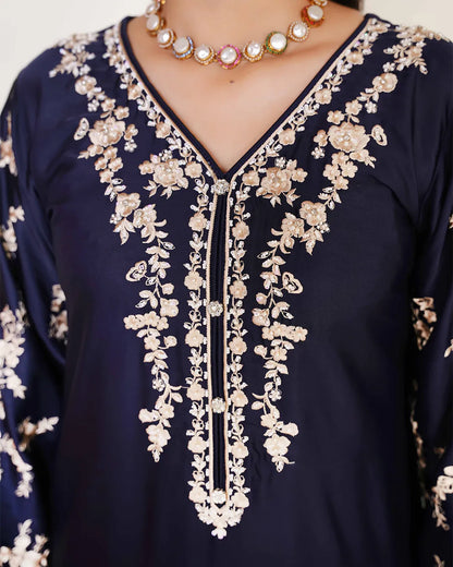 NAVY BLUE ZOYA HEAVY DESIGNER COLLECTION DNZ NO-1141