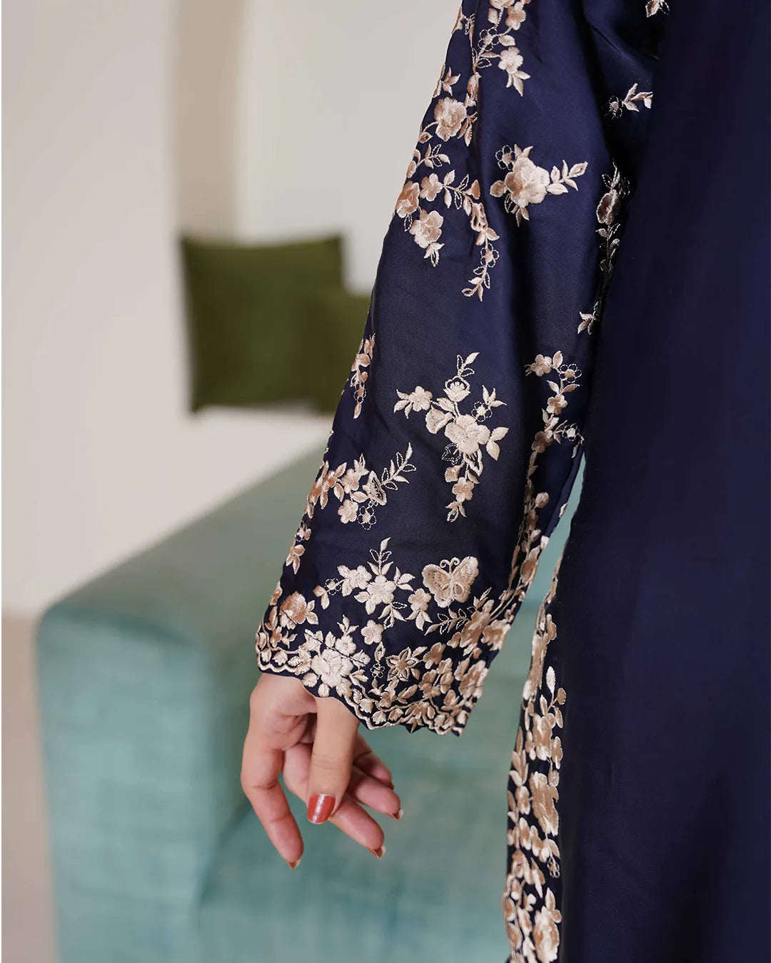 NAVY BLUE ZOYA HEAVY DESIGNER COLLECTION DNZ NO-1141
