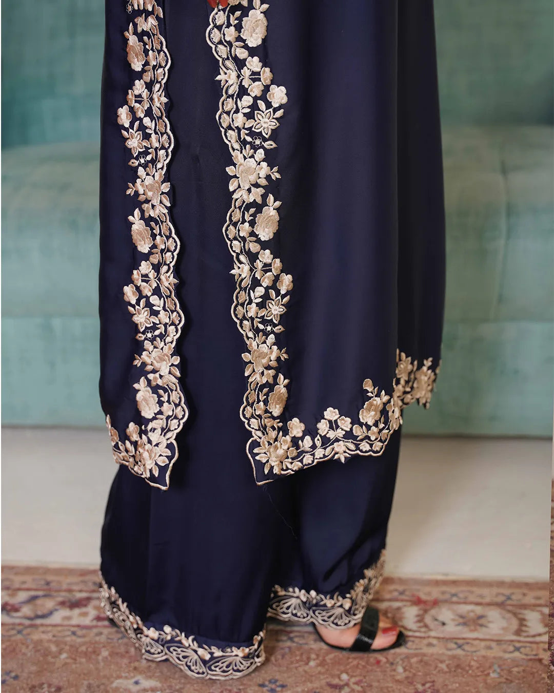 NAVY BLUE ZOYA HEAVY DESIGNER COLLECTION DNZ NO-1141