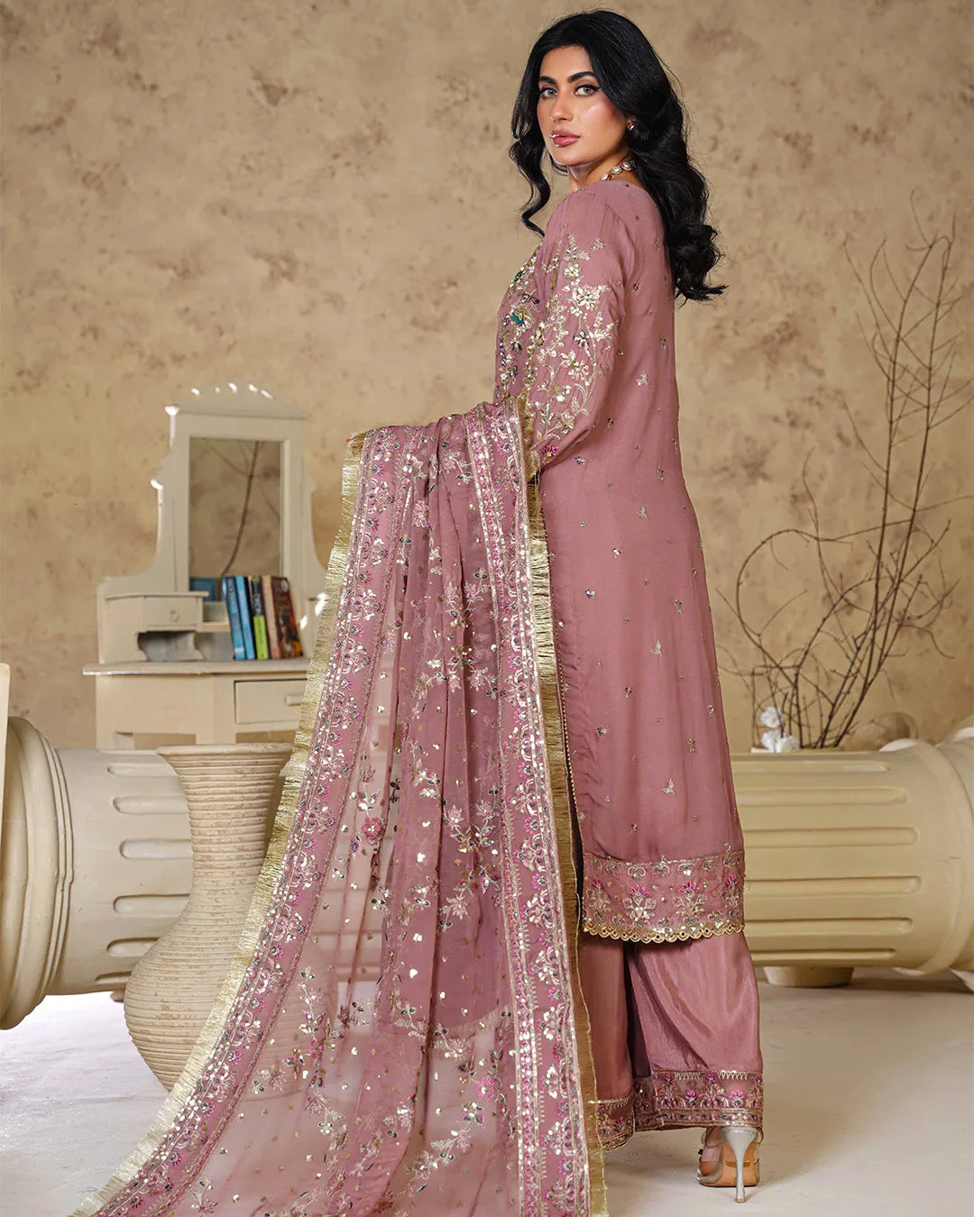 DUSTY PINK ZOYA HEAVY DESIGNER COLLECTION DNZ NO-350