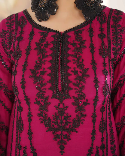 MAGENTA ZOYA HEAVY DESIGNER COLLECTION DNZ NO-1141