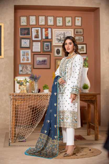 Ivory Elegance Silk Salwar Kameez